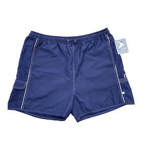 Tek Gear Women's Blue Athletic Bungee‎ Drawstring Cargo Pocket Shorts New Swim L